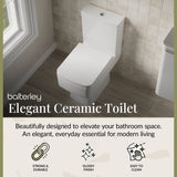 Modern White Semi Flush-to-Wall Toilet and Cistern – 610mm