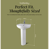 Modern White Round Bathroom Basin with Choice of Pedestal - 500mm