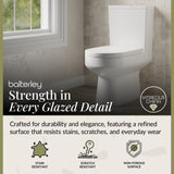 Modern White Semi-Flush to Wall Bathroom Toilet Pan & Cistern – 380mm