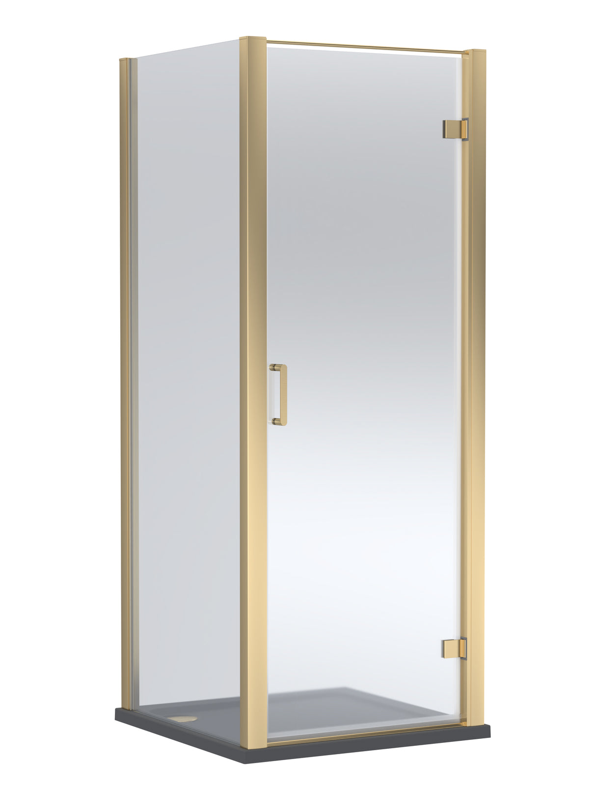 8mm Toughened Safety Glass Hinged Shower Door, Side Panel and Shower Tray - Choice of Size and Finish
