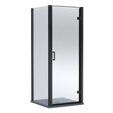 8mm Toughened Safety Glass Hinged Shower Door, Side Panel and Slimline Shower Tray - Choice of Size and Finish
