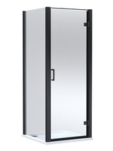 8mm Toughened Safety Glass Hinged Shower Door, Side Panel and Shower Tray - Choice of Size and Finish