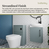 Power Wall Hung Cloakroom Bundle - Vanity, WC Unit, Toilet & Tap