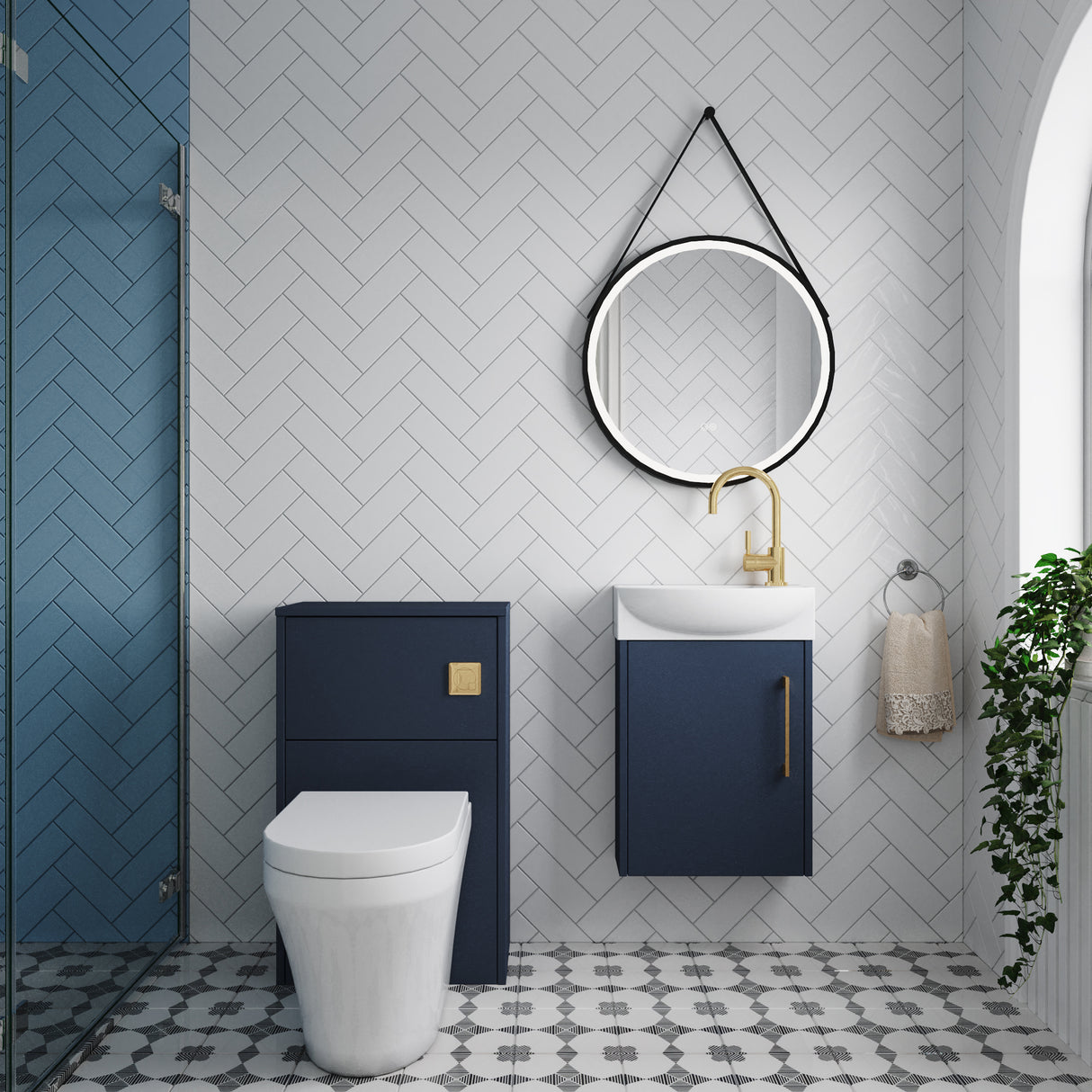 Power Wall Hung Cloakroom Bundle - Vanity, WC Unit, Toilet & Tap