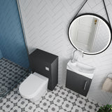Power Wall Hung Cloakroom Bundle - Vanity, WC Unit, Toilet & Tap