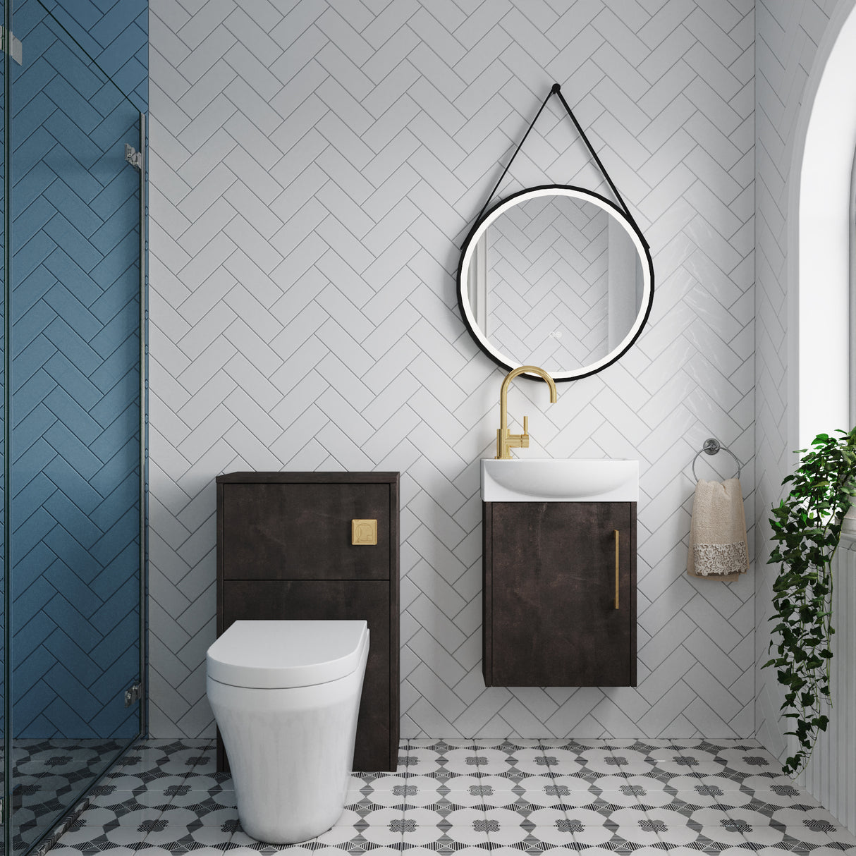 Power Wall Hung Cloakroom Bundle - Vanity, WC Unit, Toilet & Tap