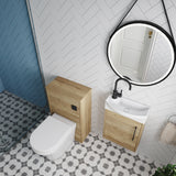 Power Wall Hung Cloakroom Bundle - Vanity, WC Unit, Toilet & Tap