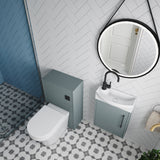 Power Wall Hung Cloakroom Bundle - Vanity, WC Unit, Toilet & Tap