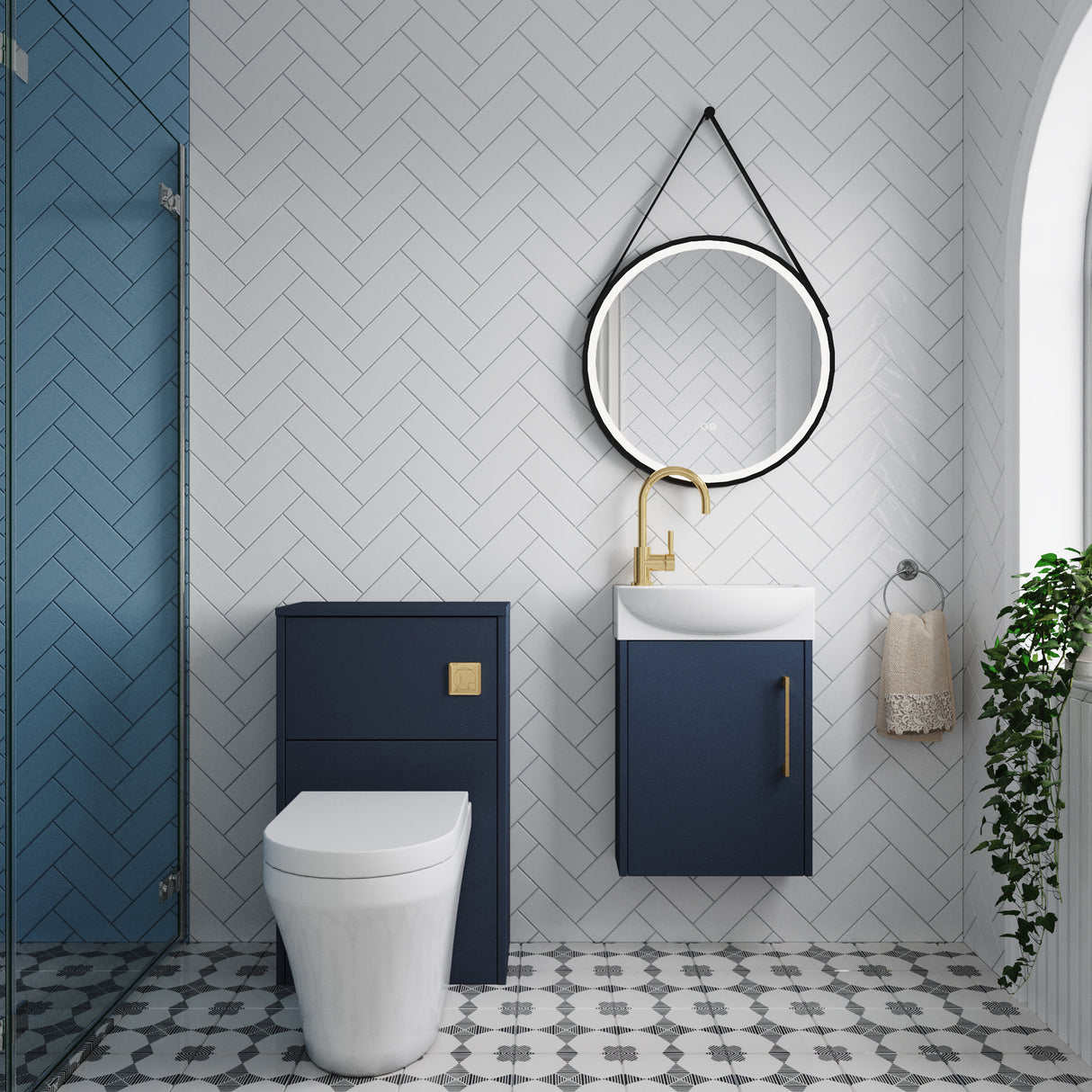 Power Wall Hung Cloakroom Bundle - Vanity, WC Unit, Toilet & Tap
