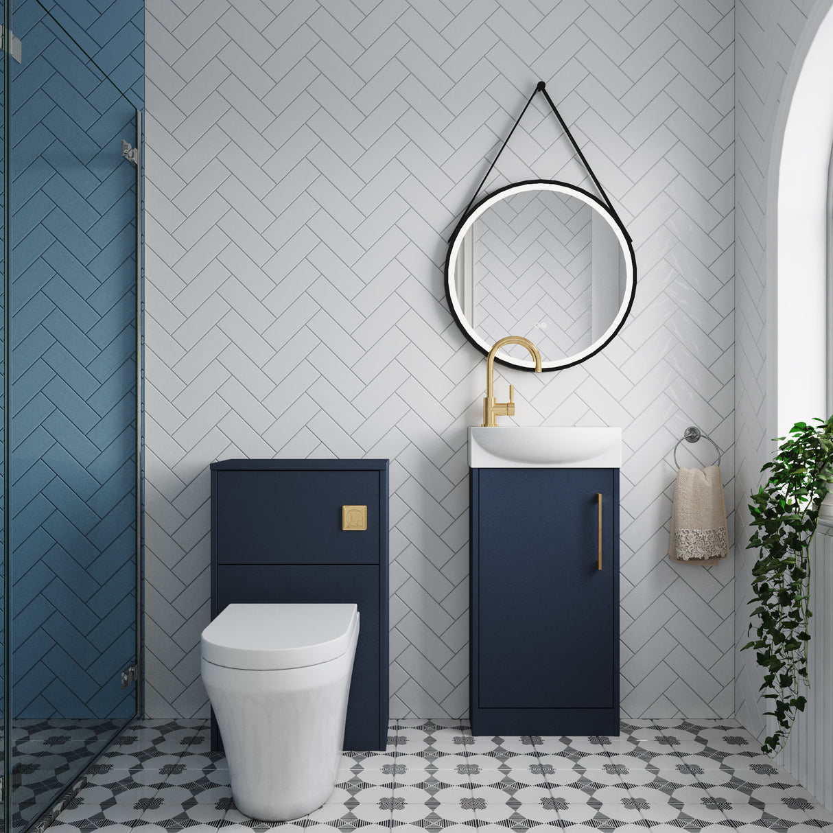 Power Floor Standing Cloakroom Bundle - Vanity, WC Unit, Toilet & Tap
