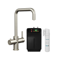 Fulford 4-in-1 Instant Hot Water Kitchen Sink Tap- Dual Handles, Brushed Nickel
