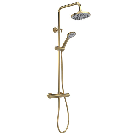 Round Thermostatic Shower Kit with Fixed Head & Adjustable Handset - Multiple Colours Available