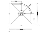 Premium Slimline Quadrant Shower Tray - Multiple Sizes and Finishes