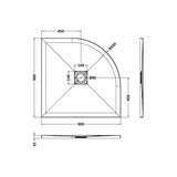 Premium Slimline Quadrant Shower Tray - Multiple Sizes and Finishes