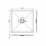 Premium Slimline Square Shower Tray - Choice of Size and Finish