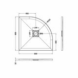 Premium Slimline Quadrant Shower Tray - Multiple Sizes and Finishes