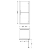 8mm Toughened Safety Glass Hinged Shower Door, Black