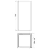 8mm Toughened Safety Glass Shower Side Panel - 1900mm Height - Choice of Size and Finish