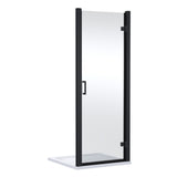 8mm Toughened Safety Glass Hinged Shower Door - 1900mm Height - Choice of Size and Finish