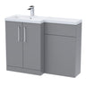 Bathroom Vanity Unit with Basin & WC Unit, Left Hand, 1100mm x 390mm - Choice of Colour