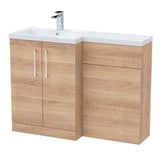 Bathroom Vanity Unit with Basin & WC Unit, Left Hand, 1100mm x 390mm - Choice of Colour