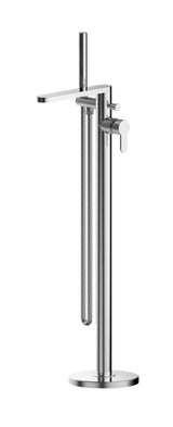 Contemporary Freestanding Round Bath Shower Mixer Tap with Kit - Choice of Colour