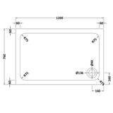 White Rectangular Stone Slip Resistant Shower Tray – Available in Multiple Sizes
