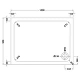 White Rectangular Stone Slip Resistant Shower Tray – Available in Multiple Sizes
