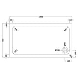 White Rectangular Stone Slip Resistant Shower Tray – Available in Multiple Sizes