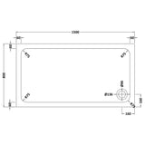 White Rectangular Stone Slip Resistant Shower Tray – Available in Multiple Sizes
