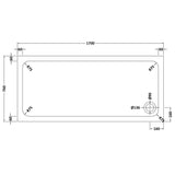White Rectangular Stone Slip Resistant Shower Tray – Available in Multiple Sizes