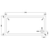 White Rectangular Stone Slip Resistant Shower Tray – Available in Multiple Sizes