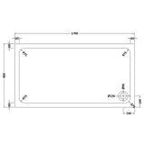 White Rectangular Stone Slip Resistant Shower Tray – Available in Multiple Sizes