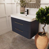 Croxden Modern Wall Hung Vanity Basin Unit with Soft Close Drawers - 600mm or 800mm