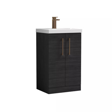 Bramshall Floor Standing 2-Door Vanity & Mid-Edge Basin – Choice of Colour and Handle Finish