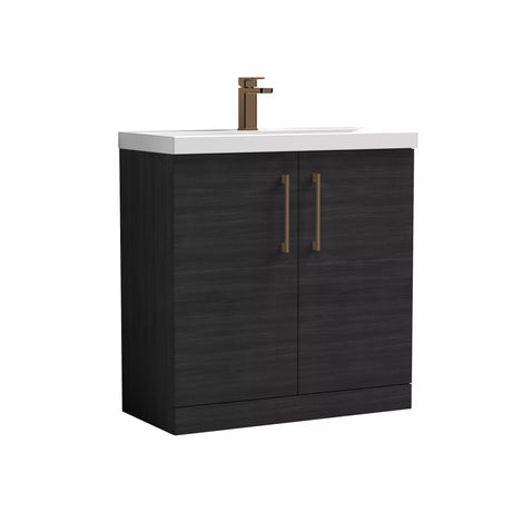 Bramshall Floor Standing 2-Door Vanity & Mid-Edge Basin – Choice of Colour and Handle Finish