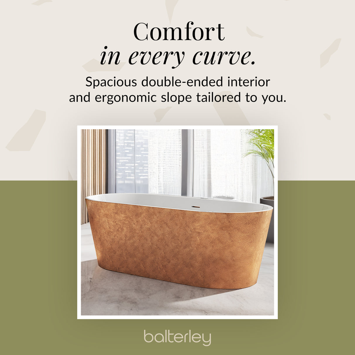 Luxury Modern Freestanding Oval Bath - Choice of Finish & Size