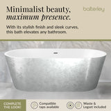 Luxury Modern Freestanding Oval Bath - Choice of Finish & Size