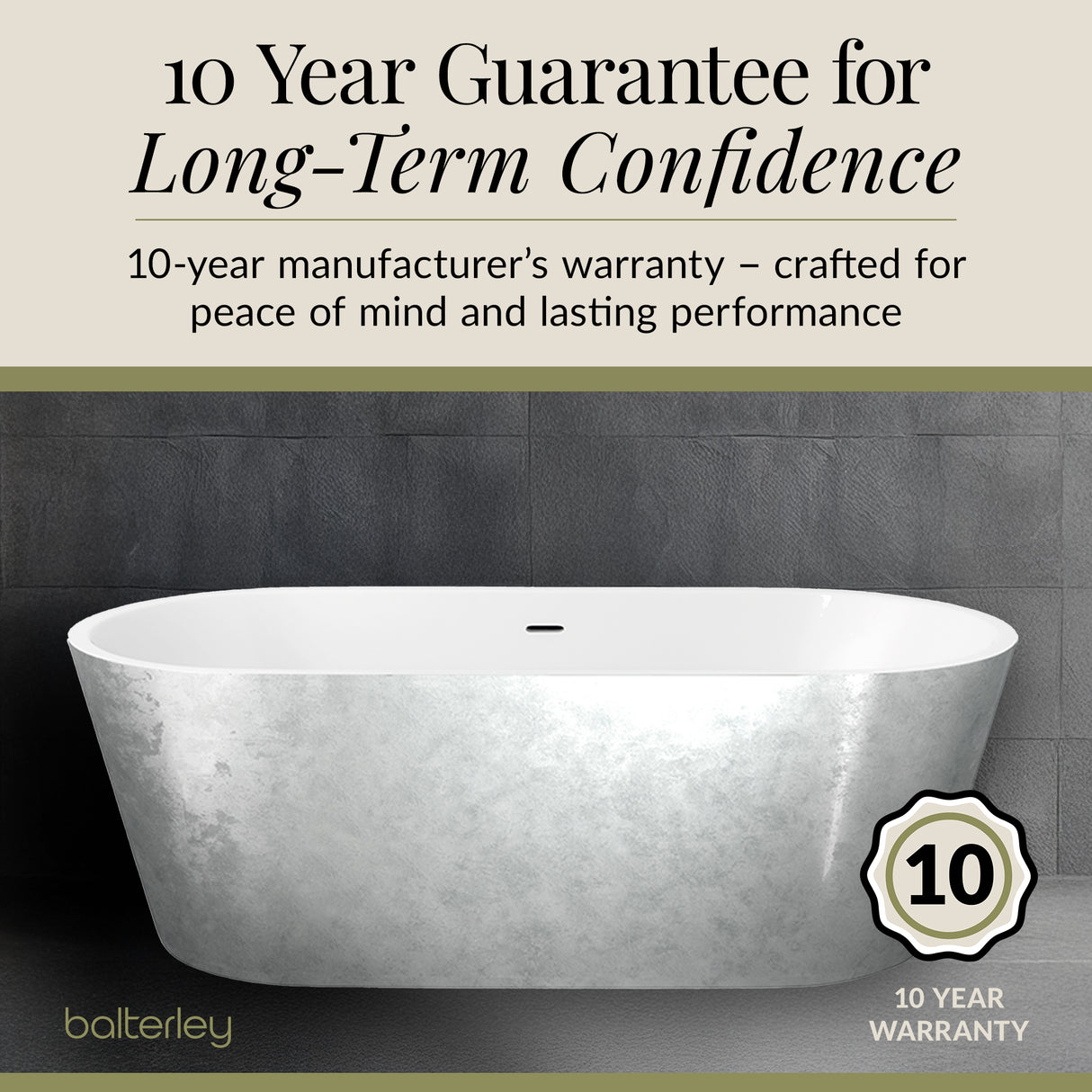 Luxury Modern Freestanding Oval Bath - Choice of Finish & Size
