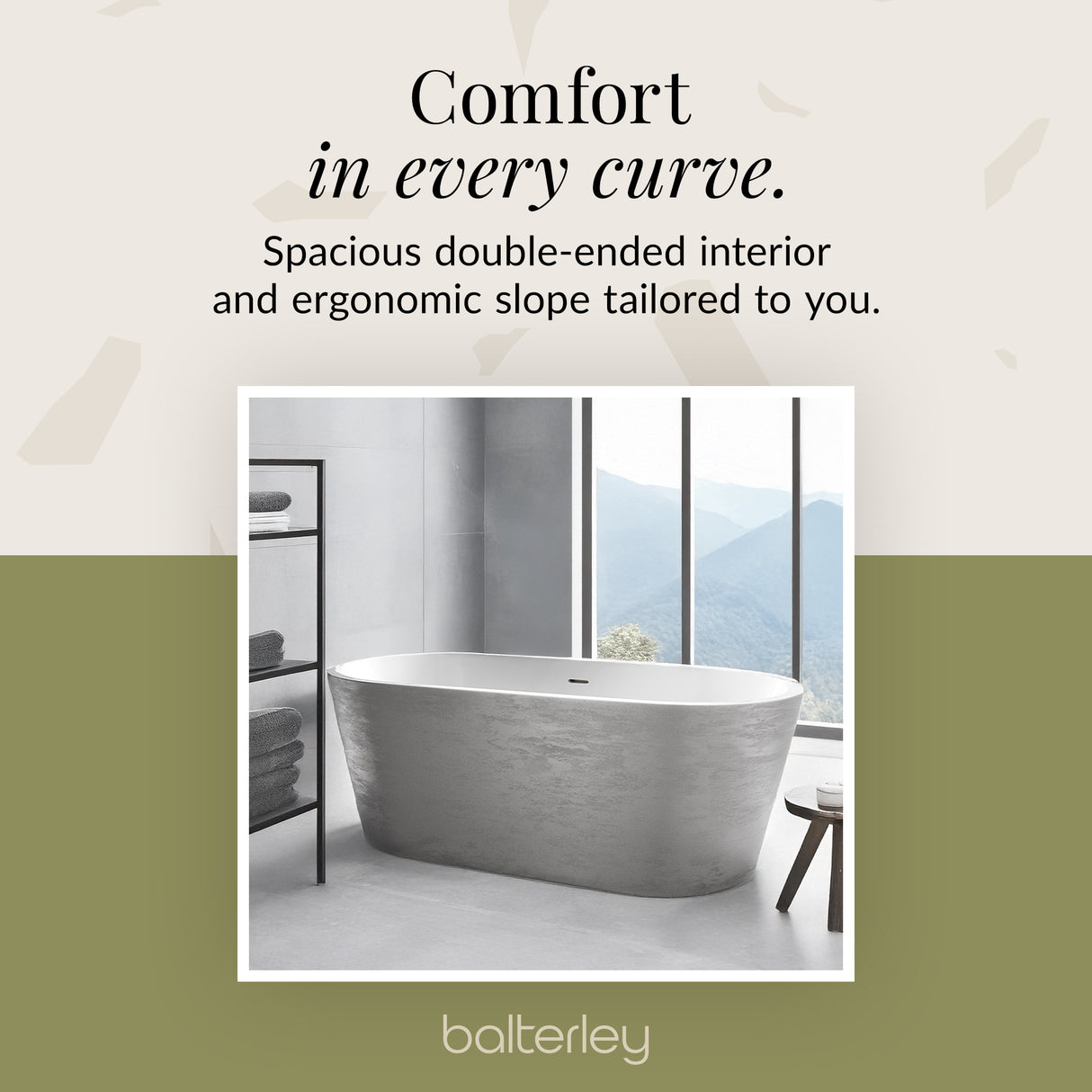Luxury Modern Freestanding Oval Bath - Choice of Finish & Size