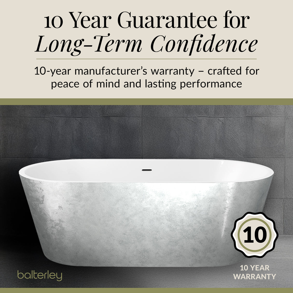 Luxury Modern Freestanding Oval Bath - Choice of Finish & Size