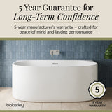 Contemporary Back To Wall Freestanding Bath from Balterley - Modern Design in Multiple Sizes