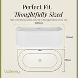 Contemporary Back To Wall Freestanding Bath from Balterley - Modern Design in Multiple Sizes