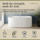 Contemporary Back To Wall Freestanding Bath from Balterley - Modern Design in Multiple Sizes