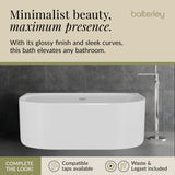 Contemporary Back To Wall Freestanding Bath from Balterley - Modern Design in Multiple Sizes