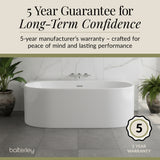 Contemporary Back To Wall Freestanding Bath from Balterley - Modern Design in Multiple Sizes