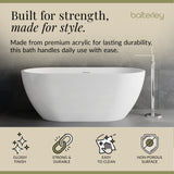 Contemporary Oval Freestanding Bath and Waste from Balterley - Multiple Sizes Available