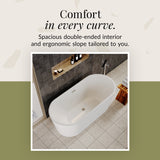 Contemporary Rounded Rectangular Freestanding Bath and Waste from Balterley - Multiple Sizes Available