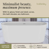 Contemporary Rounded Rectangular Freestanding Bath and Waste from Balterley - Multiple Sizes Available