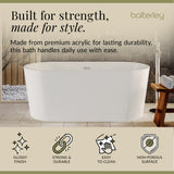 Contemporary Rounded Rectangular Freestanding Bath and Waste from Balterley - Multiple Sizes Available